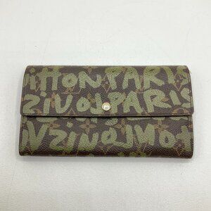 Louis Vuitton Monogram Grafitti Sarah Wallet Brown Green